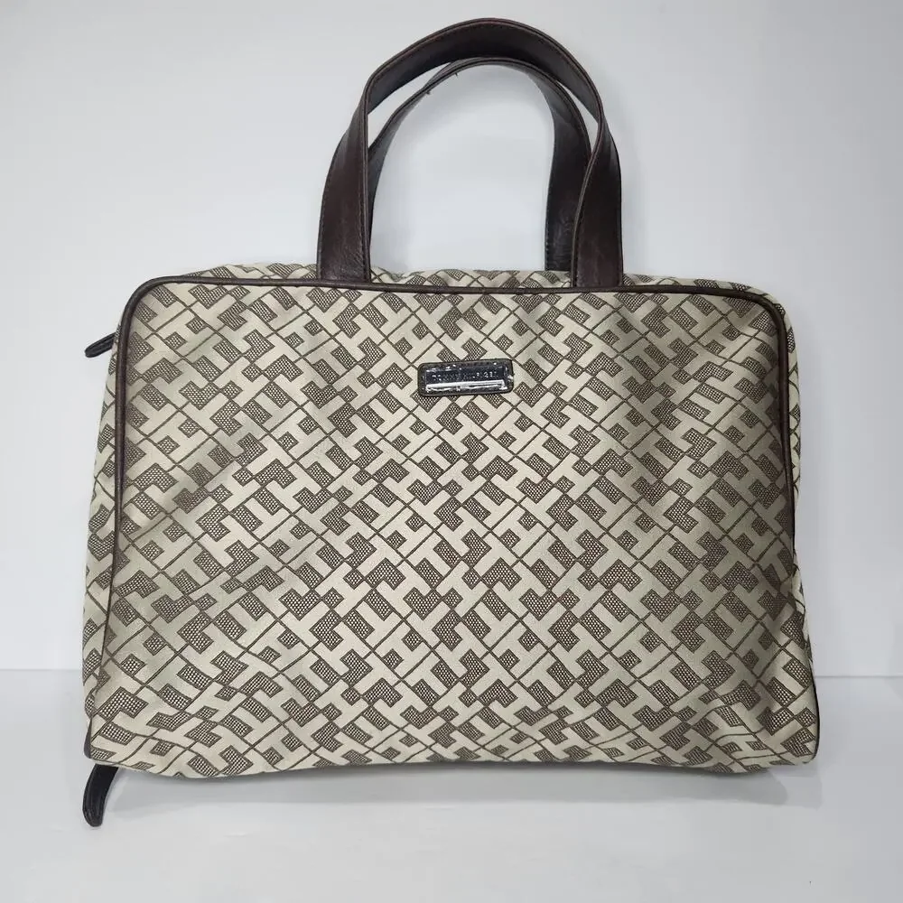 Tommy Hilfiger Monogram Pattern Travel Cosmetic Toiletry Bag